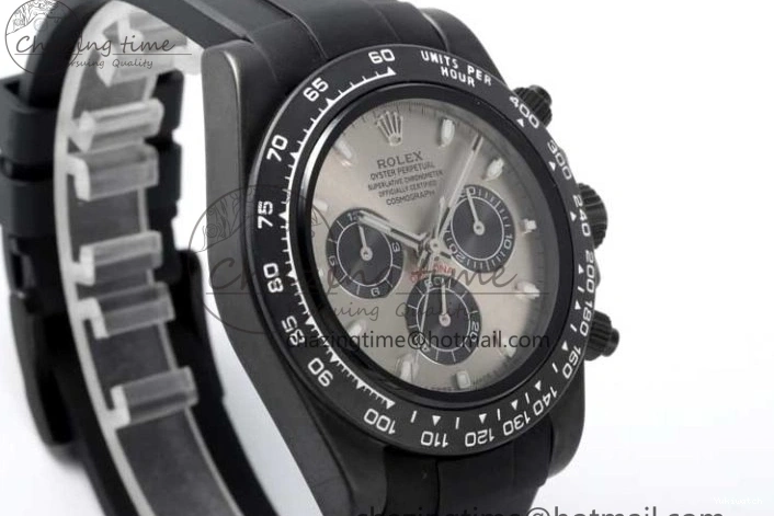 Black Black Rubber Strap on A7750 Best Daytona Ceramic Pusher Black 5GF Edition Dial Gray 0825